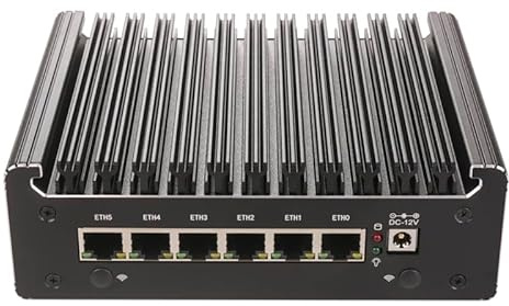 Firewall Hardware Appliance Pentium Gold Processor 8505 Mini PC, 6 x i226V 2.5GbE LAN, AES-NI, OPNsense Micro Router Appliance, M.2 WiFi Slot, M.2 Nvme PCIE 4.0 DDR5 32GB * 2 MINI PC (NO RAM NO SSD)