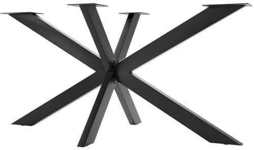 SOTOOLS Spider Tischgestell Schwarz matt 1500 × 780 × 710 mm, max. 250 kg | Pulverbeschichtet, für Küchentisch/Esstisch
