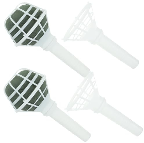 MUSISALY Supporto Bouquet DIY Bianco in Plastica 4 Pezzi per Composizioni | Accessorio per Fiori e Impugnatura, Finitura Curata, Adatto a Progetti Creativi e Allestimenti Nuziali