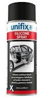 Spray protettivo per plastica gomma e metallo idrorepellente - UNIFIX Silicone Spray 0890022