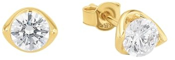 Amor Ohrstecker Damen Ohrschmuck, mit Zirkonia synth, 0,6 cm, Gold, Kommt in Schmuck Geschenk Box, 2013691