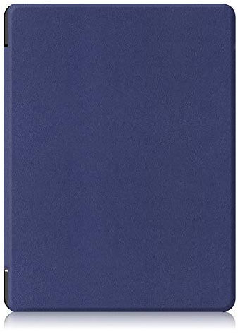INSOLKIDON Compatible avec Coque Kobo Aura H2O Edition 2 Tablet Couverture arrière en Cuir Bande Corps Complet Protection en Cuir Etui de Protection pour Tablette Shell 6.8 inch (Bleu)