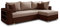 Ecksofa Lord mit praktischen Regal - Sofa mit Bettkasten und Schlaffunktion, Schlafsofa, Polsterecke, Couch L-Form, Couchgarnitur, Sofagarnitur (Braun + Beige (Alova 68 + 07), Ecksofa Rechts)