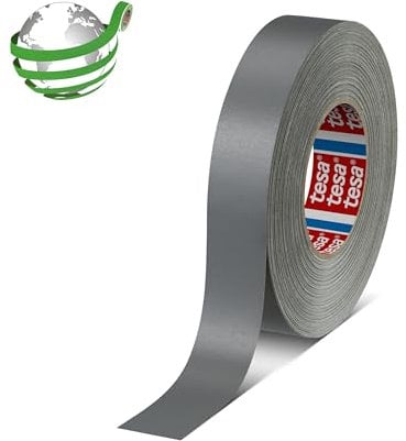 tesa band 4651 Premium leistungsstarkes Gewebeband versch. Breiten und Farben (50 mm x 50 m, grau)