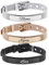 Mesharmband mit Wunschgravur Edelstahl - personalisiert - Mesh Charm Armband Balken - Charms austauschbar - Größen verstellbar - Damenarmband Charmband - Diamant Gravur Rosegold