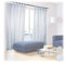 Relaxdays 2 x Vorhänge mit Schlaufen, Voile, halbtransparente Gardinen, einfarbig, Faltengardinen Polyester HB 245x140 cm, Silber
