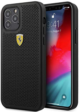 Ferrari Funda Dura PU para Apple iPhone 12 Pro MAX - Negro
