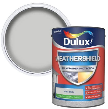 Dulux Weathershield Smooth Masonry Paint - Pale Slate - 5L