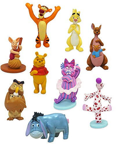 Disney Store Winnie the Pooh Deluxe Figurine 9pce Playset - Winnie The Pooh - containing 9 plastic moulded figurines - Suitable for Ages 3+