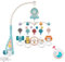 Eners Baby Musik Mobile Babybett, Spieluhr Mobile Baby Mädchen Junge, Mobile Halterung Babybett Wickeltisch mit Musik und Licht & Fernbedienung und Rotationsfunktion (Grün)
