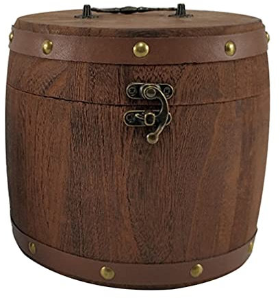 Vintage Wooden Tea Barrel Tea Storage Box with Airtight Design for Loose and Home Organization