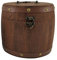 Vintage Wooden Tea Barrel Tea Storage Box with Airtight Design for Loose and Home Organization