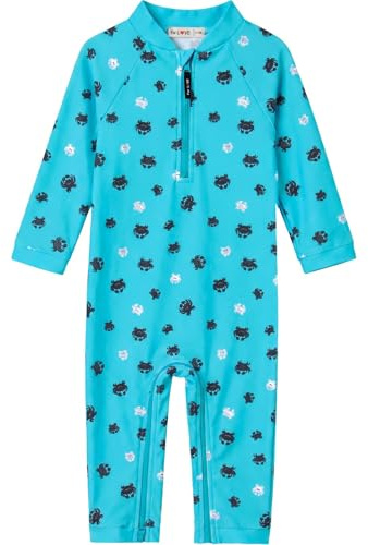 weVSwe Maillot De Bain Bébé UPF 50+ Protection Enfant en Bas Âge Garçon Bleu Maillot De Bain Crabe Vêtements De Plage Éruption Cutanée Changement De Couche Plus Facile Nouveau-Né