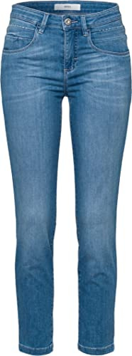 BRAX Damen Style Shakira Verkorte Light Denim Jeans, Used Summer Blue, 32W / 30L EU