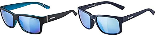 Alpina Unisex - Erwachsene, KACEY Sonnenbrille, black matt-blue, One size & Unisex - Erwachsene, KOSMIC Sonnenbrille, nightblue matt, One size