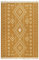 Kelim Teppich handgewebt - Naturfaser Läufer & Teppiche bestens geeignet fürs Wohnzimmer & Schlafzimmer, Handwebteppich & Wollteppich, nachhaltig & hochwertig, 130 x 190 cm, Senfgelb - Monaco