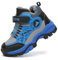 Foryo Scarpe invernali per bambini, da trekking, per bambini, calde, imbottite, in cotone, 30-40 EU, Blu, 31 EU Stretta