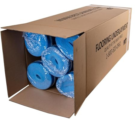 Bestlaminate Lot de 5 rouleaux de 100 m² pour revêtement de sol 3 en 1 avec chevauchement et bande adhésive pré-attachée 2 mm