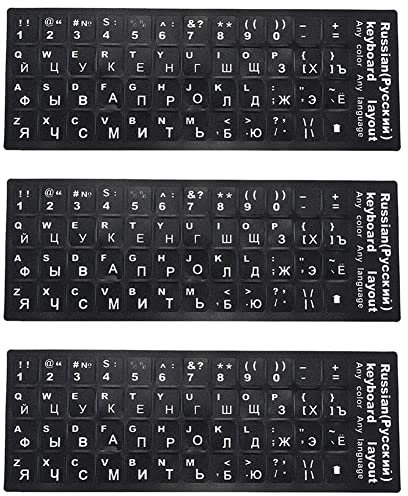 3X Russian Letters Keyboard Sticker for Notebook Laptop Desktop PC Keyboard Covers Russia Sticker