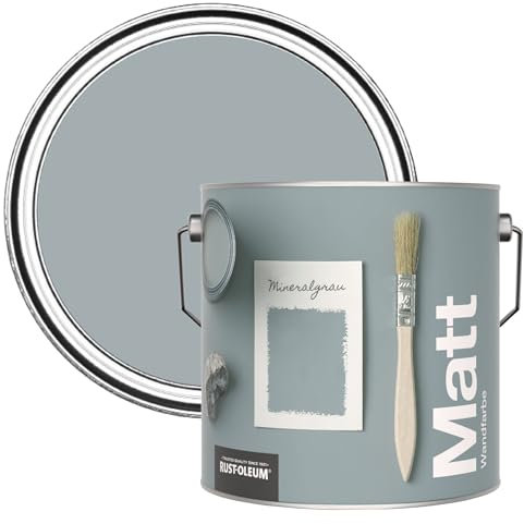 Rust-Oleum Peinture Mate Murs et Plafonds Grise - Gris Minéral 2,5L