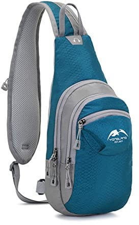 FANDARE Unisex Brusttasche Sport-Schultertaschen Sling Bag Herren Damen Umhängetaschen Crossover Rucksack Schultertasche Daypacks für Outdoor Reisen Camping Wanderrucksäcke Crossbody Pack Dunkelblau