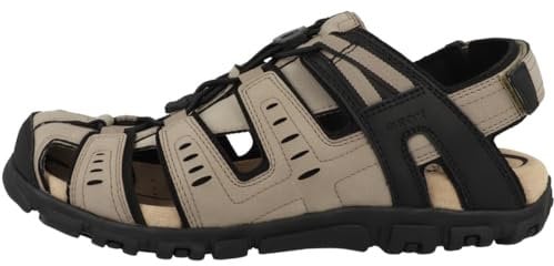 Geox Homme Uomo Sandal Strada Sport, Lt Taupe, 38 EU