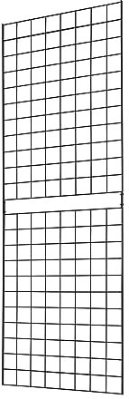 7RiversART Panneaux muraux grillagés de qualité commerciale – Panneau de grille robuste pour tout affichage mural de vente au détail, 61 cm de large x 1,8 m de haut, noir, facilement portable