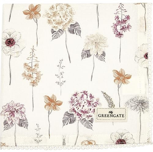 GreenGate Lillith Stoffserviette Weiss 40x40 cm
