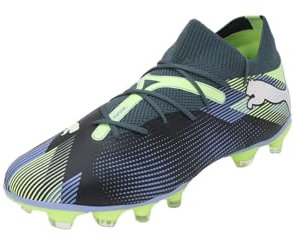 PUMA Women Future 7 Match FG/AG WN's Soccer Shoe, Gray Skies-PUMA White-Fizzy Apple, 40.5 EU