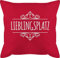 Shirtracer Kissen 50x50 - Statement - Lieblingsplatz mit Ornament - weiß - 50 x 50 cm - Rot - Outdoor Statement-Kissen Statements schmusekissen Spruch sprüche sofakissen Schriftzug bezug zierkissen