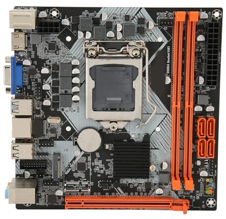 Placa Base ITX H110, DDR4 de Doble Canal, LGA1151, SATA3.0, Soporte M.2 Nvme, Interfaz Multimedia VGA y HD, Placa Base para Juegos con Transferencia de 32 GB/s
