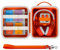 casmilee Étui de voyage compatible avec Yoto Mini – Lecteur audio et de musique pour enfants, sac de support pour haut-parleur pour enfants joue des cartes audio, Orange, L, Fonctionnel, adapté aux