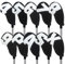 Golf Iron Club Head Covers Men 10Pcs Set for Right-hand 4-9,P,A,S,X Headcovers Protector Black Neoprene White Big Number