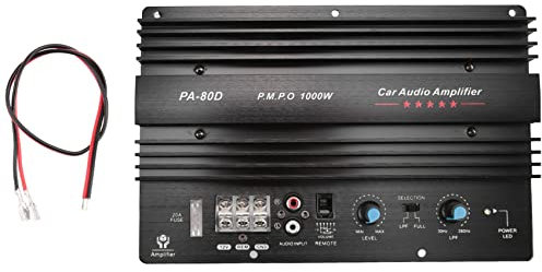 Foemey PA-80D 12V 1000W Car Audio High Power Amplifier Amp Board Powerful Subwoofer Bass Amp Car Player