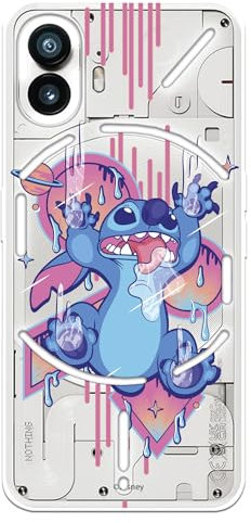 Schutzhülle kompatibel mit Nothing Phone 2, Offizielle Disney Stitch Graffiti, zum Schutz Ihres Handys, transparent, flexibel, mit offizieller Lizenz von Lilo & Stitch