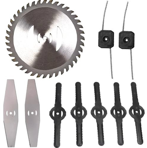 10 Pezzi Lama per Decespugliatore Lama in Metallo Lama Tagliabordi Lama di Metallo e ABS Accessori per Decespugliatori Tagliabordi e Tagliaerba A Batteria