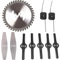 10 Pezzi Lama per Decespugliatore Lama in Metallo Lama Tagliabordi Lama di Metallo e ABS Accessori per Decespugliatori Tagliabordi e Tagliaerba A Batteria