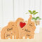 Personalized Wooden Elephant Puzzle with 2-7 Name We are One,Personalised Art Animal Jigsaw, Custom Family Name Sculpture for Birthday Christmas Anniversary Mother's Day Wooden Gifts (Elephant)