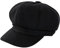 HIQIU Vintage Ballonmütze Damen Schirmmütze - Winter Warme Barett Cap Damen Achteck Newsboy Cap für Herbst Winter (DE/NL/SE/PL, Alphanumerisch, Einheitsgröße, M, Schwarz)
