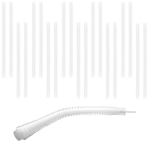 Katyjun 10 Paar Brillenbügel Silikon, 95mm*2mm Brille Antirutsch, Brillen Überzug(Transparent)