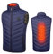 Warming Heated Vest Work Winter Jackets for Men Body Warmers Electric Vest for Men USB Powered Heater Heated Clothing Battery Heated Vest Men's Outerwear Jackets & Coats Blue