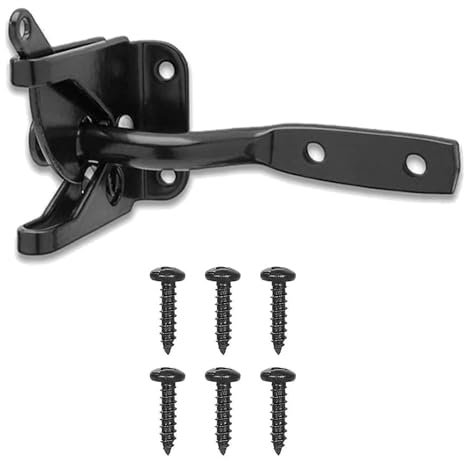 Serrure de Jardin Automatique, Verrou Porte Automatique, Verrou de Portail Verrouillage Automatique, Verrou De Porte De Jardin, Porte À Verrouillage Automatique, Verrou de Porte Automatique, Avec Vis