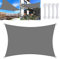 TOSUTO Vela Ombreggiante Impermeabile 2x3M,Tenda a Vela Ombreggiante 95% Protezione UV,Tenda da Sole per Esterno Vele Ombreggianti Rettangolare Telo Parasole per Giardino, Balcone, Terrazza,Piscina
