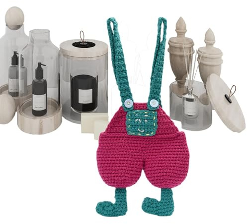 Hogvinnatil Porta cellulare all'uncinetto, borsa per cellulare all'uncinetto,Custodia per cellulare a di pantaloni con cinturino - Borsa lavorata a maglia fatta a mano, custodia per telefono piccola
