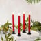 Simplelight Flameless Taper Candles with Timer - Battery Operated Candles Red Color, LED Candlesticks, Taper Candle Battery Operated H:9.5 Inch (Red)