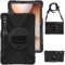 Tablet PC Bags Cases Sleeves Compatible with Samsung Galaxy Tab S7 FE 12.4 2021 Case (SM-T730/ T736 Case, Heavy Duty Rugged Shockproof Drop Protection Case with Pen Holder,Shoulder Strap Protective C