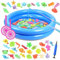 Angelspiel Magnet, 50 Stück Angeln Spielzeug, Fische Angeln Spiel 2 Jahre mit Pool Rute & Netz, Badewannenspielzeug Wasserspielzeug Kinder, Angelspiel Badewanne für Kleinkinder Kindern