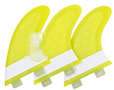 XINFULI Elektrisches Surfbrett, Surfbrett Flossen Longboard Shandboard Thruster Basis Rosa Zitronenflosse Kitesurfboard Wakeurf Zubehör,Kraftvoller Schub(1 UK)