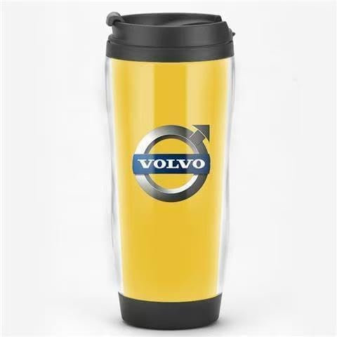 CAOXINZI Auto Thermobecher Kaffeebecher für Volvo XC40 2018-2022, Auto Auslaufsicher Reisebecher Doppelwandig Edelstahl Isolierbecher für Auto Outdoor Picknick Büro,D