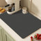 Alfombrilla escurreplatos 60x40 cm de silicona, bayeta escurreplatos antideslizante, alfombrilla cafetera absorbente, bandeja escurreplatos para cocina, protector encimera cocina gris oscuro